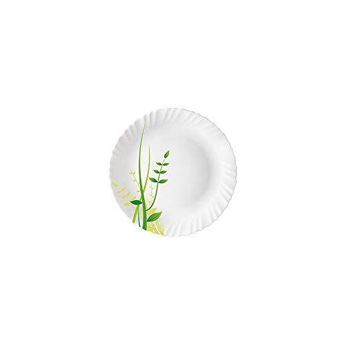 Larah By Borosil Herbs Opalware Leaf Dinner Set, 21-Pieces, White - Image 4