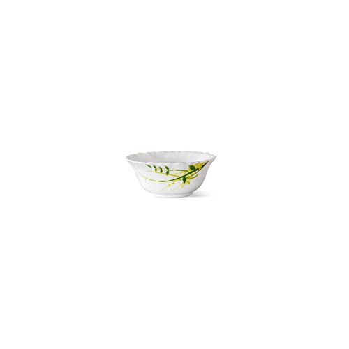 Larah By Borosil Herbs Opalware Leaf Dinner Set, 21-Pieces, White - Image 6