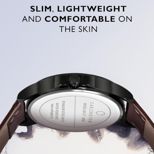 Carlington Analog Watches for Men with Leather Strap - CT 1050 - Image 6