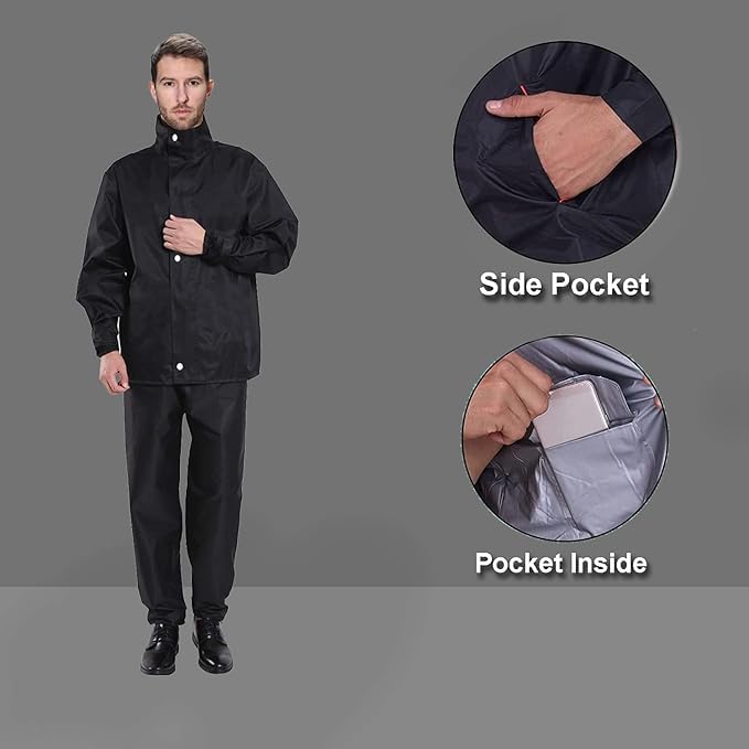 Mens Majestiva Waterproof Reversible Raincoat for Men - Image 3