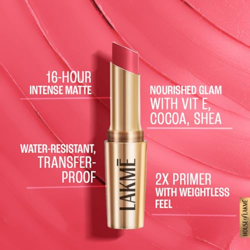 Lakme 9TO5 Primer + Matte Lip Color Blush Pink 3.6 g - Image 4