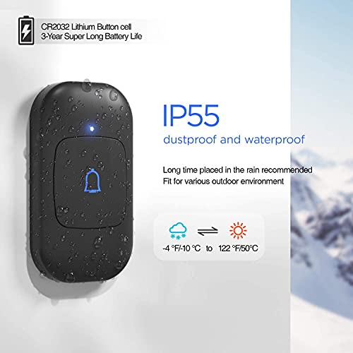 Himster Wireless Doorbell, Waterproof Door