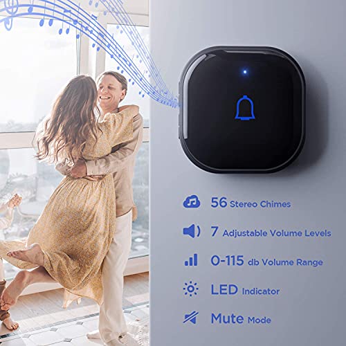 Himster Wireless Doorbell, Waterproof Door