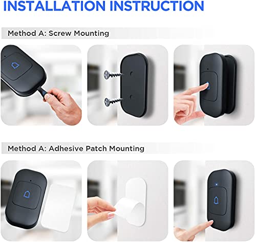 Himster Wireless Doorbell, Waterproof Door