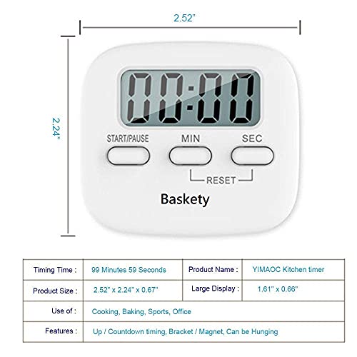 Baskety Digital Kitchen Timer Alarm