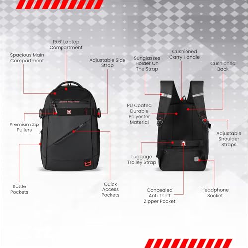 SWISS MILITARY 30L Unisex Laptop