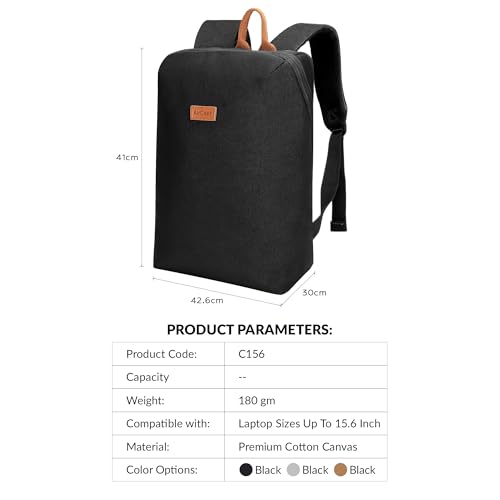 AirCase Premium Canvas Backpack fits