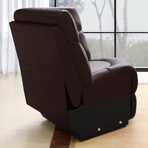 Home Centre Stockholm Half Leather 1-Seater Wedge Recliner - Brown - Image 4