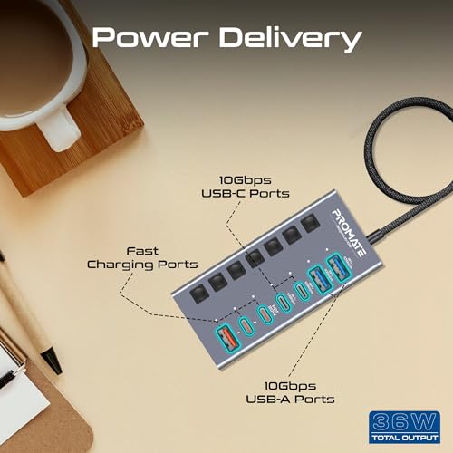 Promate 7-in-1 USB-C MultiPort Hub