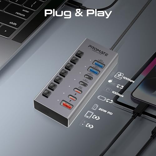 Promate 7-in-1 USB-C MultiPort Hub