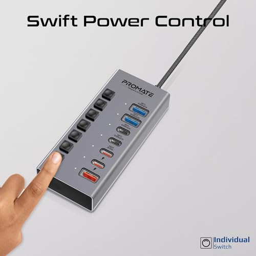 Promate 7-in-1 USB-C MultiPort Hub
