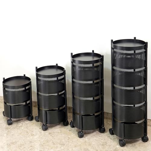 Kitchenwell Round Multi-Purpose Rotatable Trolley