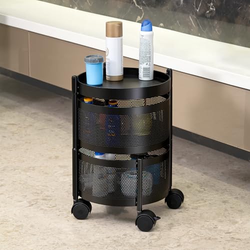Kitchenwell Round Multi-Purpose Rotatable Trolley