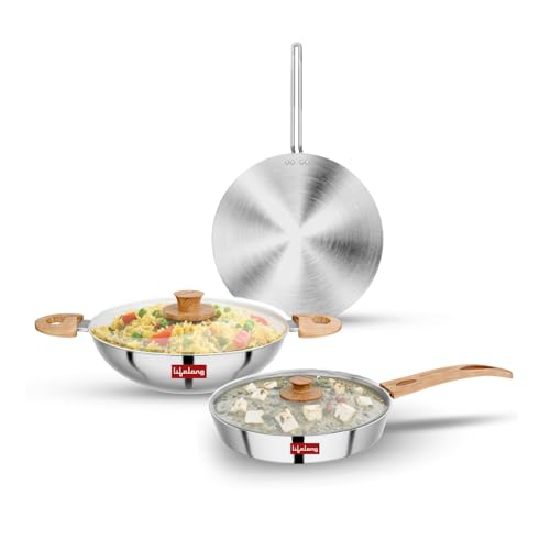 Lifelong Stainless Steel Triply Combo