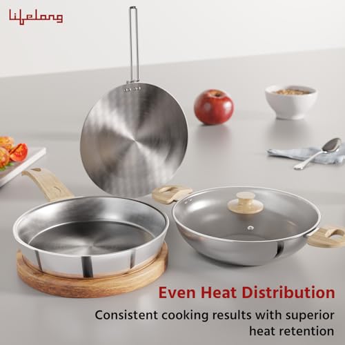 Lifelong Stainless Steel Triply Combo
