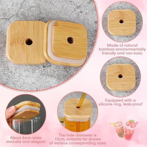 Reusable Glass Tumbler with Wooden