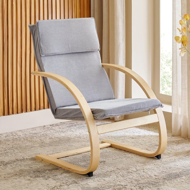 Home Centre Paulo Fabric Accent Chair - Grey