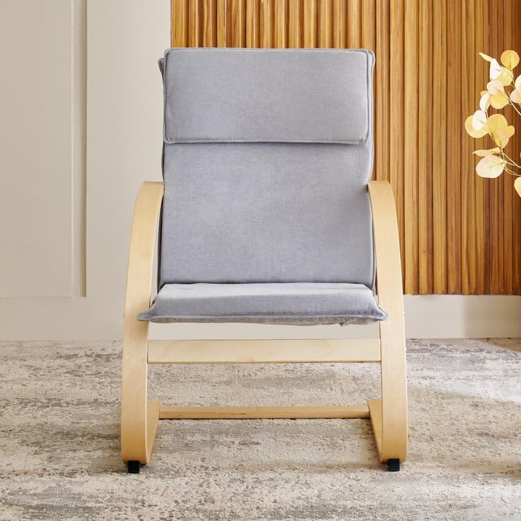 Home Centre Paulo Fabric Accent Chair - Grey - Image 3