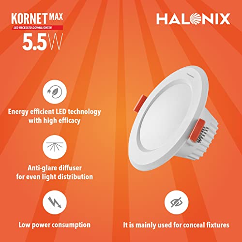 Halonix Polycarbonate Kornet 5.5-Watt Junction