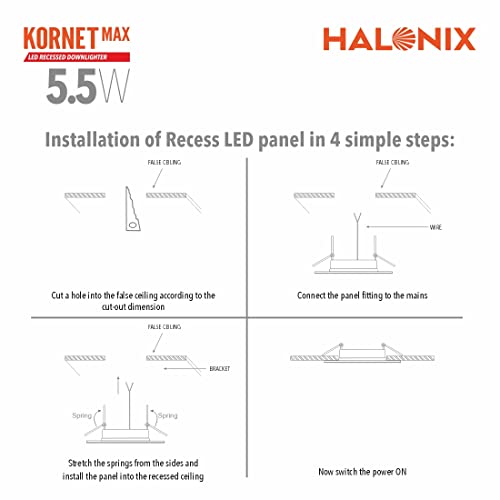 Halonix Polycarbonate Kornet 5.5-Watt Junction