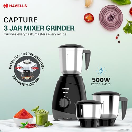 Havells Capture 500W Mixer Grinder
