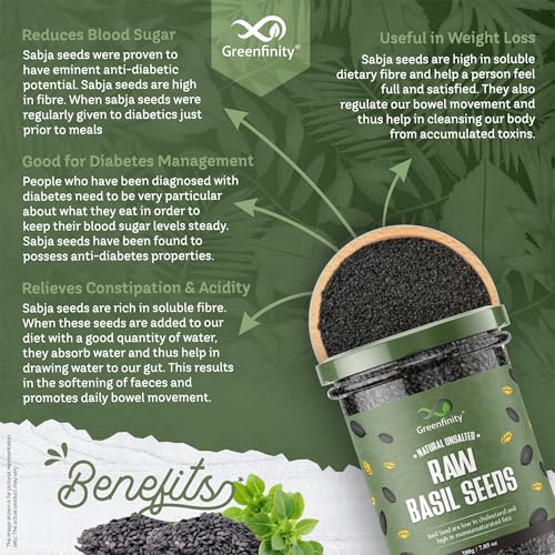 Greenfinity Basil Seeds & Gond