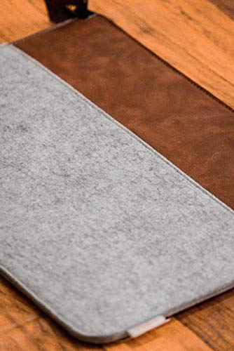 OON Felt Laptop Sleeve - Zipper-15 Inch,Pearl White Grey,OLS 33-W02-15 - Image 2