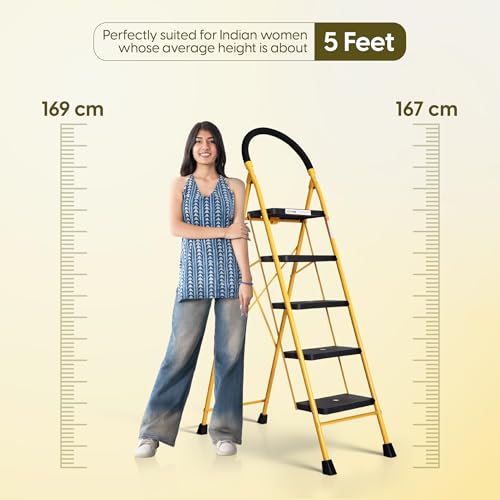 Houza 5-Step Foldable Steel Ladder