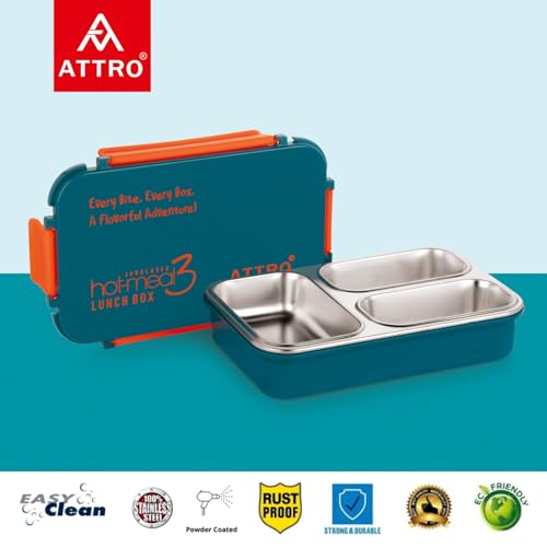 ATTRO Hot-Meal 3 Insulated Lunch