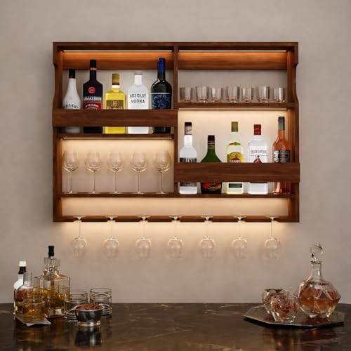 Wooden Wall Mounted Wine Rack