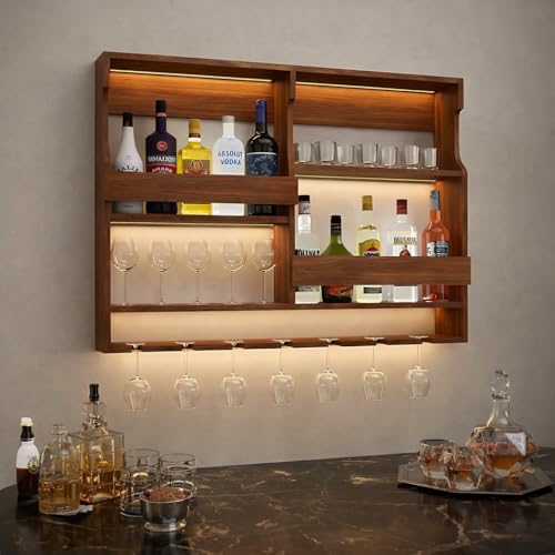 Wooden Wall Mounted Wine Rack