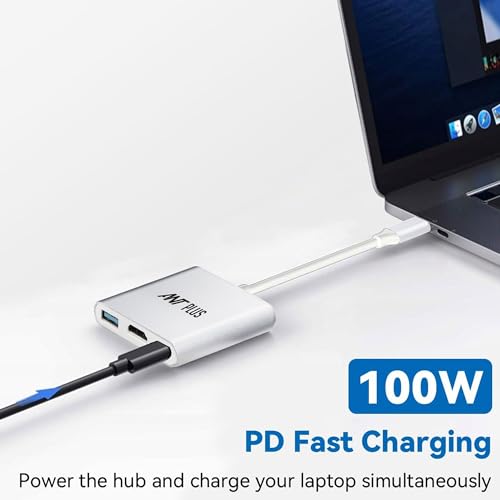 Booster 301 USB 3.1 Type-C to HDMI/USB3.0/Type-C Adapter - White - Image 2