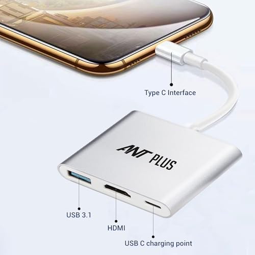 Booster 301 USB 3.1 Type-C to HDMI/USB3.0/Type-C Adapter - White - Image 3