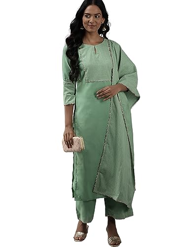 Women Rangpreet Sea Green Solid