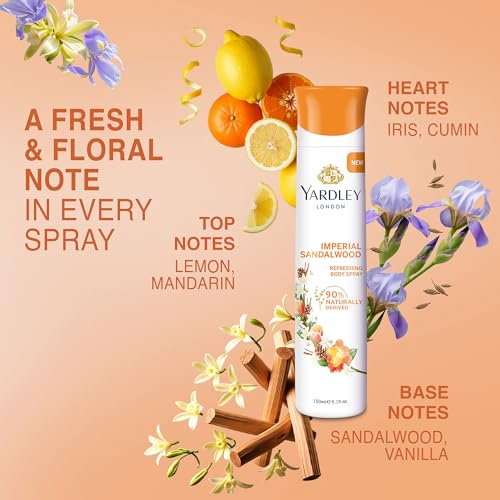 Yardley London Imperial Sandalwood Perfumed Deo For Women, 150ml - Image 5