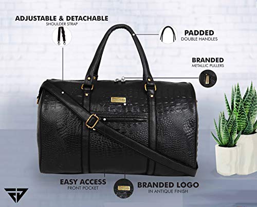 Fur Jaden Black Textured Leatherette