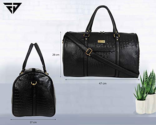 Fur Jaden Black Textured Leatherette