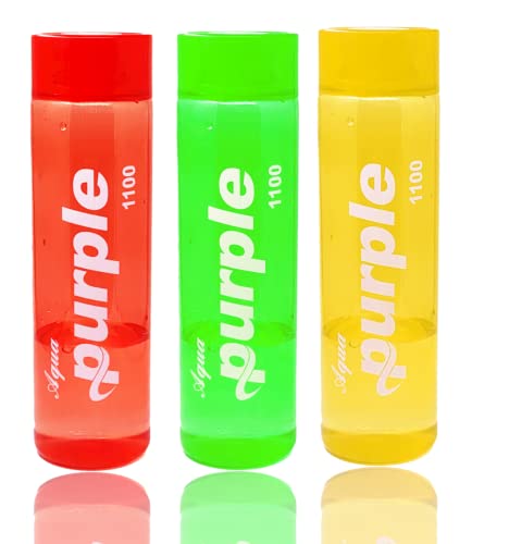 Sjeware Aqua Purple Plastic Water Bottle 1 Litre, Multicolor, Pack of 3 pcs