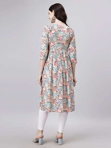 OBF Women's Rayon Printed Anarkali Kurti_Multicolour - Image 4
