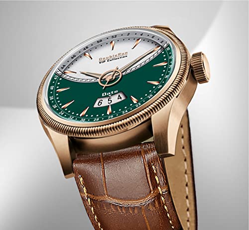 3D Glass Date Display Dial Leather Belt Analog Watch - for Men - Image 4