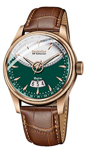 3D Glass Date Display Dial Leather Belt Analog Watch - for Men - Image 5