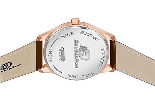 3D Glass Date Display Dial Leather Belt Analog Watch - for Men - Image 6