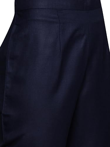 Women Rangpreet Navy Blue Straight Kurta Palazzo With Dupatta Set - Image 5