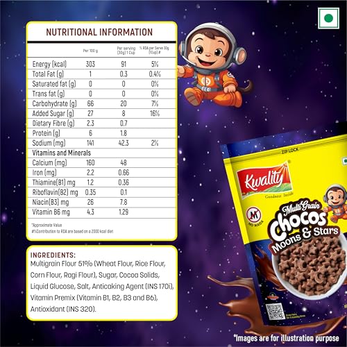 Kwality Multigrain Chocos Moons and Stars (375g Each (Pack of 2)) - Image 4