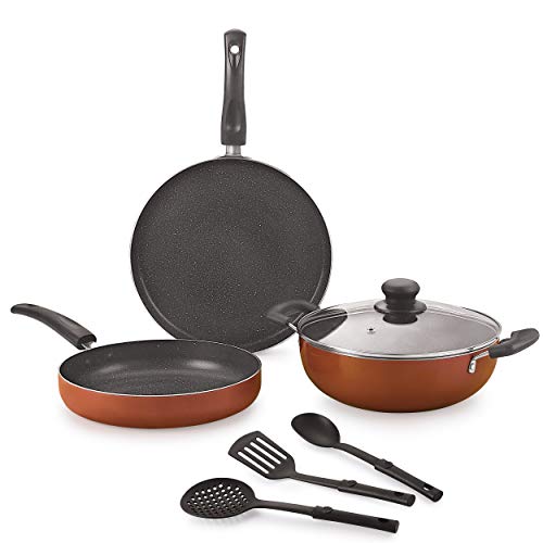 Nirlon Brownie Granite 7-Piece Aluminum