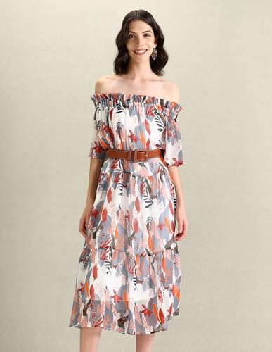 U.S. Polo Assn. Women's Polyester A-Line Midi Casual Dress - Image 2
