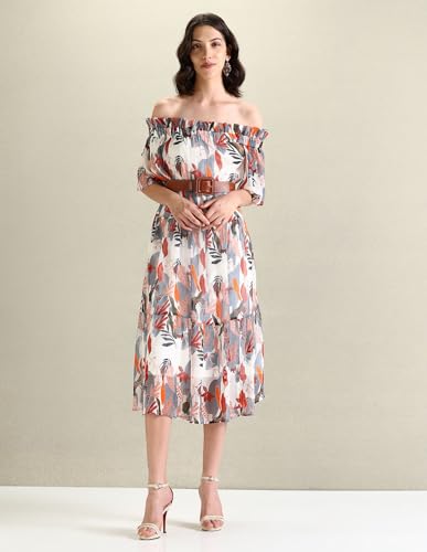 U.S. Polo Assn. Women's Polyester A-Line Midi Casual Dress - Image 4