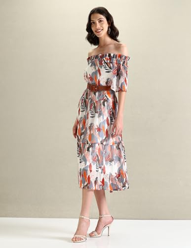 U.S. Polo Assn. Women's Polyester A-Line Midi Casual Dress - Image 5