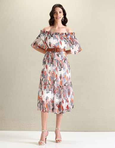 U.S. Polo Assn. Women's Polyester A-Line Midi Casual Dress - Image 7