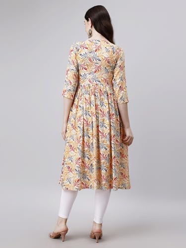 OBF Women's Rayon Printed Anarkali Kurti_Multicolour - Image 5
